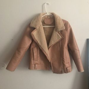 Zara pale pink biker jacket